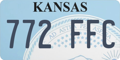 KS license plate 772FFC
