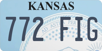 KS license plate 772FIG