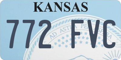 KS license plate 772FVC