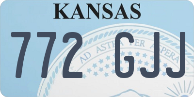 KS license plate 772GJJ
