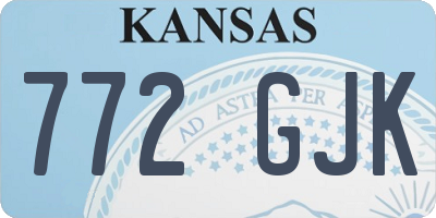 KS license plate 772GJK