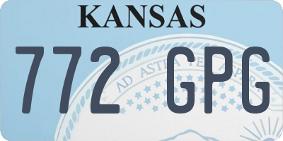 KS license plate 772GPG