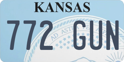 KS license plate 772GUN