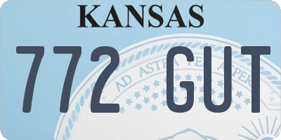KS license plate 772GUT