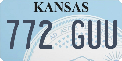 KS license plate 772GUU