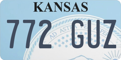 KS license plate 772GUZ
