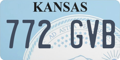 KS license plate 772GVB