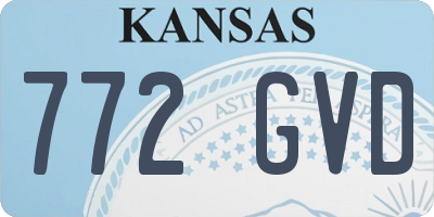 KS license plate 772GVD