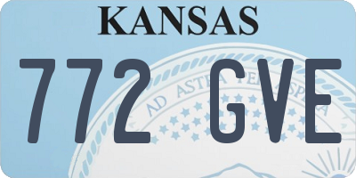 KS license plate 772GVE
