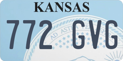 KS license plate 772GVG