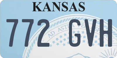 KS license plate 772GVH