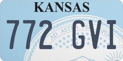 KS license plate 772GVI