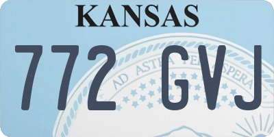 KS license plate 772GVJ