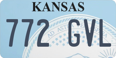 KS license plate 772GVL