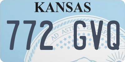 KS license plate 772GVQ
