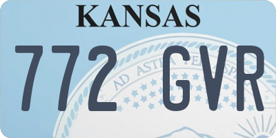 KS license plate 772GVR