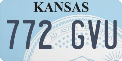 KS license plate 772GVU