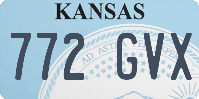 KS license plate 772GVX