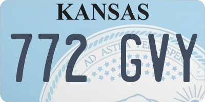 KS license plate 772GVY