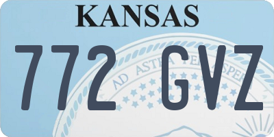 KS license plate 772GVZ