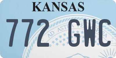 KS license plate 772GWC
