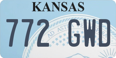 KS license plate 772GWD