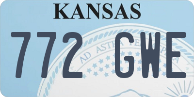 KS license plate 772GWE