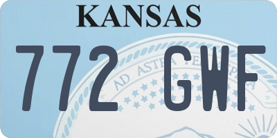 KS license plate 772GWF