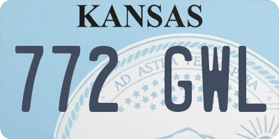 KS license plate 772GWL