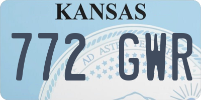 KS license plate 772GWR
