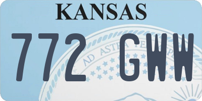 KS license plate 772GWW