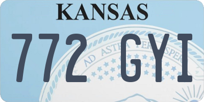 KS license plate 772GYI