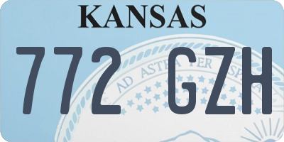 KS license plate 772GZH