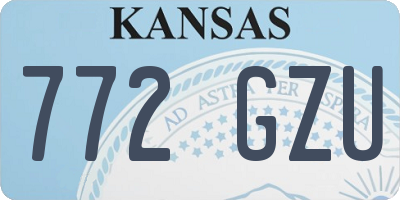 KS license plate 772GZU