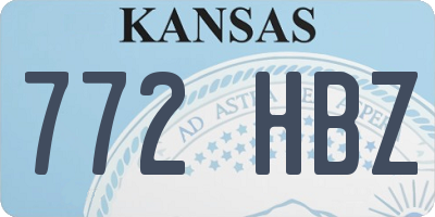 KS license plate 772HBZ
