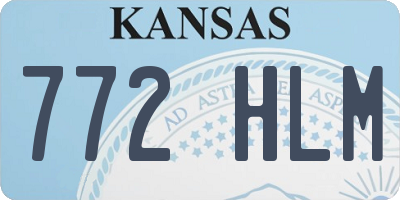 KS license plate 772HLM