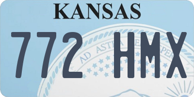 KS license plate 772HMX