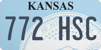 KS license plate 772HSC