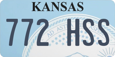 KS license plate 772HSS