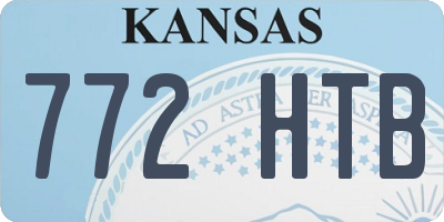 KS license plate 772HTB