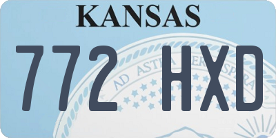 KS license plate 772HXD