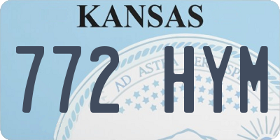 KS license plate 772HYM