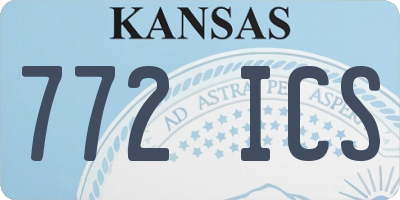 KS license plate 772ICS