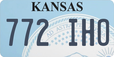 KS license plate 772IHO