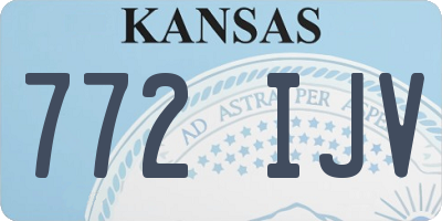 KS license plate 772IJV