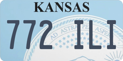 KS license plate 772ILI