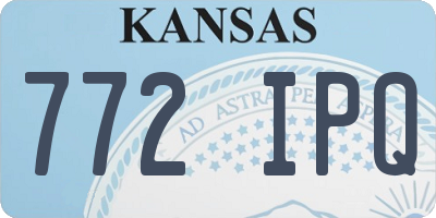 KS license plate 772IPQ