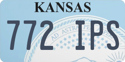 KS license plate 772IPS