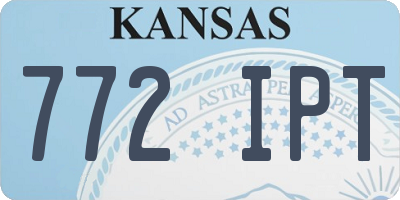 KS license plate 772IPT