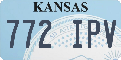 KS license plate 772IPV